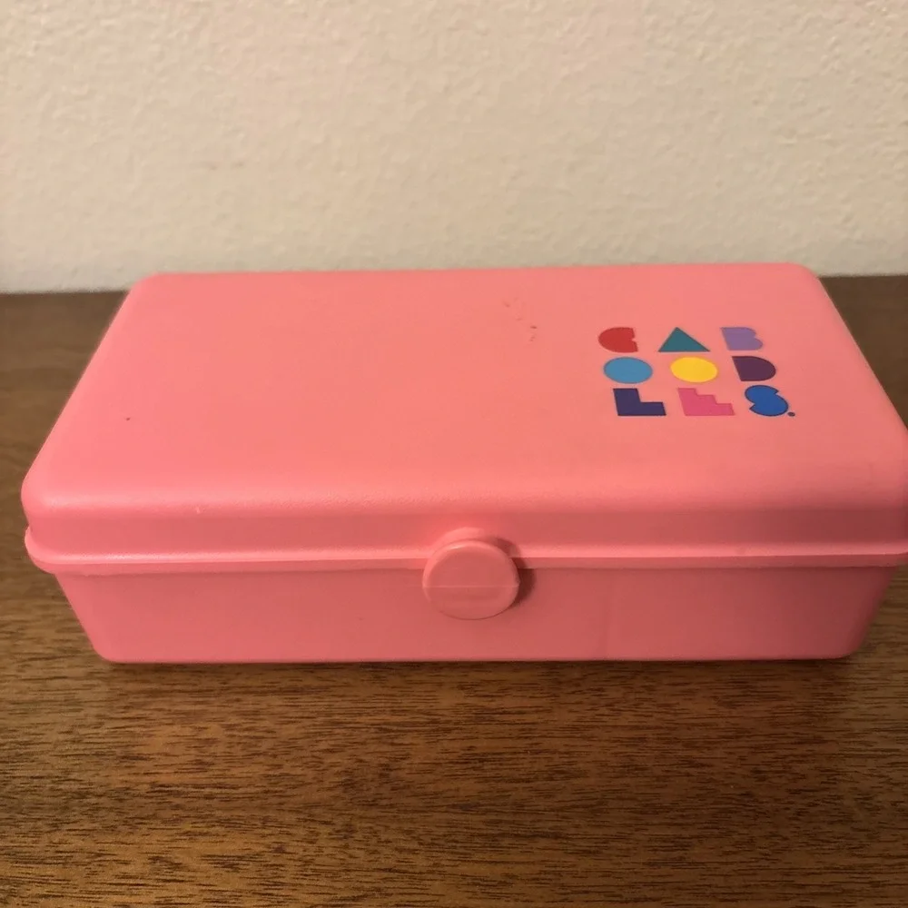 Vintage Mini Caboodles Make Up Jewelry Case With Mirror Model 2605 Pink 2‎ Tier